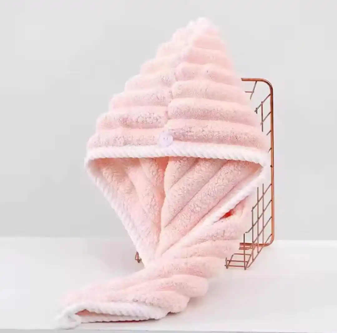 Micro fiber hair towel (pink colour)