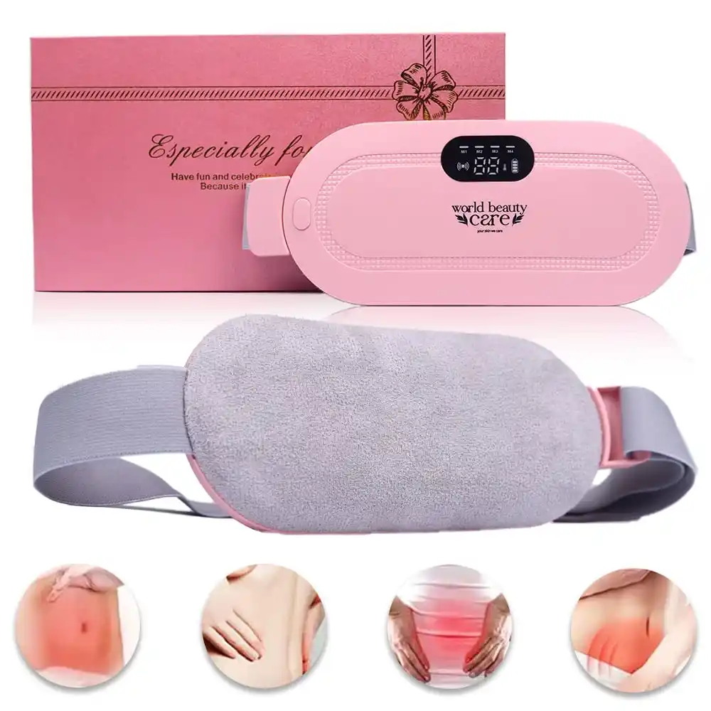Heating Pad, Portable Cordless Heating Pads Electric Waist Belt Device Rapid Heating Pad Electric Heating Pads for Belly Back Leg Neck Women Girl
